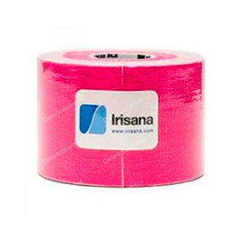 Irisana Ir05 Kinesiology Tape con Turmalina, Algodón y Poliuretano, Vendaje Neuromuscular Hipoalergénico, 5 cm x 5 m, Color Fucsia