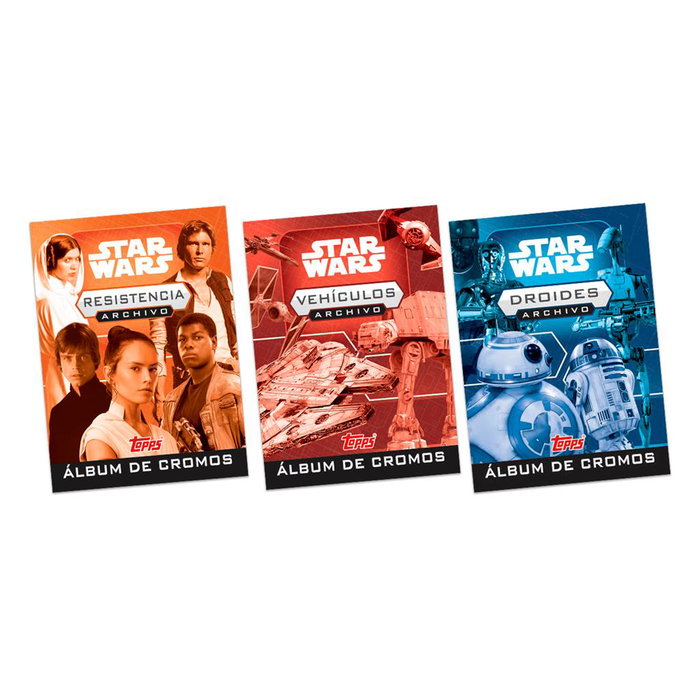 Topps Star Wars Fact Files - Juego de Mesa Coleccionable Completo (6 Cajas Temáticas, Álbum de Cromos, Expositor, Impresión Topps Authentics, +6 años, Español)