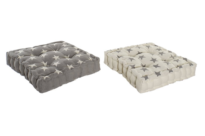 DKD Home Decor Cojin Suelo Scandi Beige Marron 8 x 49 x 40 cm (4 Unidades)
