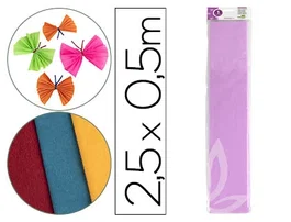 Liderpapel Papel crespon lila 50 cm x 2,5 m 34g/m2