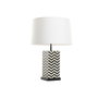 DKD Home Decor Lámpara de Sobremesa de Acero y Resina Blanco