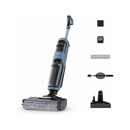 Rowenta X-Clean 7 GZ5735E0 Aspiradora Escoba Sin Bolsa 0.5L, Seca y Humeda para Suelos Duros, Recargable 50 min, Negro/Cromo