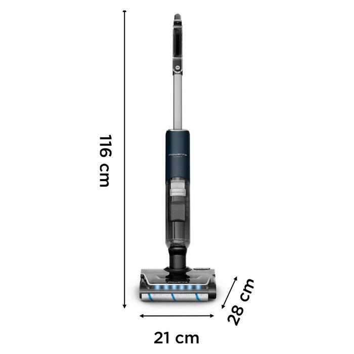 Rowenta X-Clean 7 GZ5735E0 Aspiradora Escoba Sin Bolsa 0.5L, Seca y Humeda para Suelos Duros, Recargable 50 min, Negro/Cromo Rowenta X-Clean 7 GZ5735E0 Aspiradora Escoba Sin Bolsa 0.5L, Seca y Humeda para Suelos Duros, Recargable 50 min, Negro/Cromo