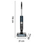 Rowenta X-Clean 7 GZ5735E0 Aspiradora Escoba Sin Bolsa 0.5L, Seca y Humeda para Suelos Duros, Recargable 50 min, Negro/Cromo