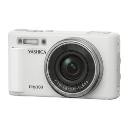 Yashica City 100 Cámara Compacta 72 MP CMOS Zoom 3x 5K Ultra HD Wi-Fi Plata y Blanco