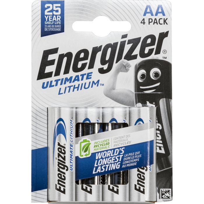 Energizer Ultimate Lithium AA L91 FR06 1,5V - Blíster de 4 unidades Energizer Ultimate Lithium AA L91 FR06 1,5V - Blíster de 4 unidades