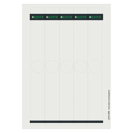 LEITZ Etiquetas autoadhesivas 34 x 279 mm para lomo de 5 cm, Gris