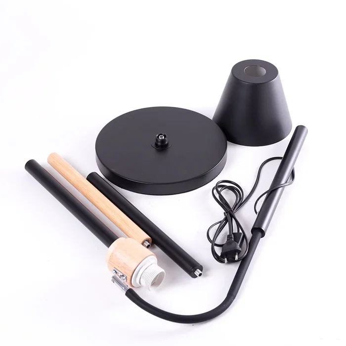 Lámpara de Suelo Recta Victor SKD-F016-B - Diseño Nórdico Elegante con Pie para Bombilla LED E27 - Versátil para Salón, Dormitorio, Cafetería