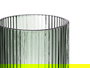 Vivalto Vaso Bajo Verde Musgo Rayas 270 ml, 7.2x9.3x7.2 cm (Set de 24)