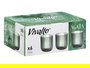 Vivalto Vaso Bajo Verde Musgo Rayas 270 ml, 7.2x9.3x7.2 cm (Set de 24)