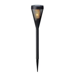 Lumineo Estaca solar en forma de antorcha 12 leds, negra, ø10 x 46 cm