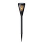 Lumineo Estaca solar en forma de antorcha 12 leds, negra, ø10 x 46 cm