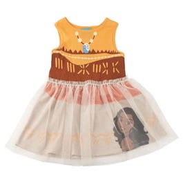 Cerdá Vestido Single Jersey Fantasía Moana para Niña 4 Años - Color Naranja, Talla 4 Años, Modelo Surtido