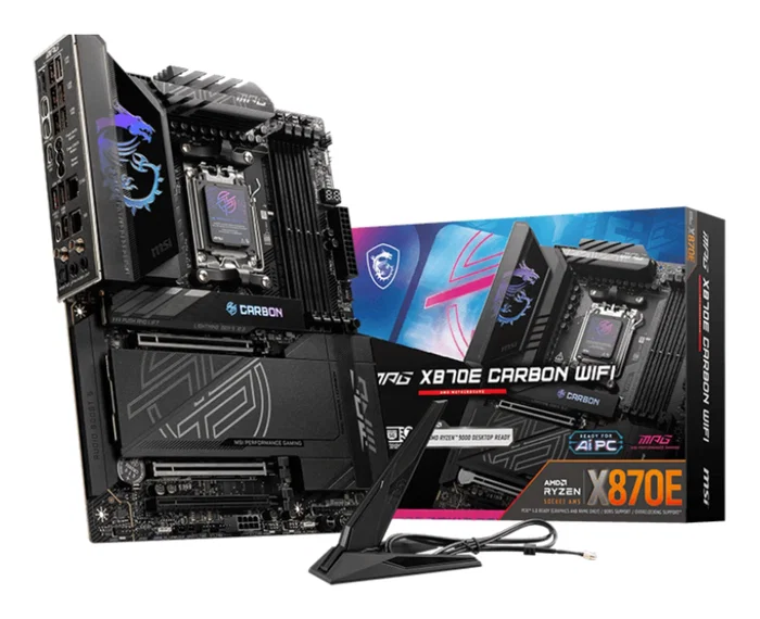 MSI MPG X870E CARBON WIFI ATX con socket AM5 y DDR5 MSI MPG X870E CARBON WIFI ATX con socket AM5 y DDR5