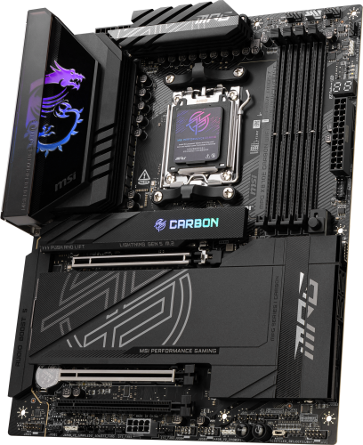 MSI Placa Base MPG X870E Carbon WiFi AMD AM5 X870 4DDR5 LAN 5G WiFi 7 BT 5.4 ATX 911-7E49-014