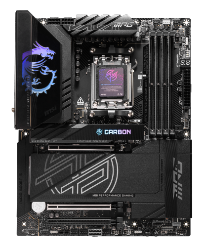 MSI Placa Base MPG X870E Carbon WiFi AMD AM5 X870 4DDR5 LAN 5G WiFi 7 BT 5.4 ATX 911-7E49-014