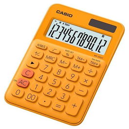 Casio Calculadora Sobremesa Naranja 12 Dígitos MS-20UC