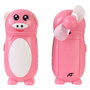 Jeux 2 momes Ventilador Infantil Animal Portátil (Vaca, Panda, Cerdo, Tigre, Pato, Mono) con Correa y Hélice Blanda - Funciona con Pilas AA