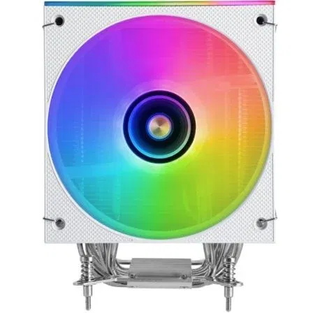 Mars Gaming MCPU-LCD Disipador CPU con Pantalla LCD, 6 Heatpipes HCT, Ventilador ARGB 120mm PWM, Compatible Intel/AMD, TDP 300W, Blanco