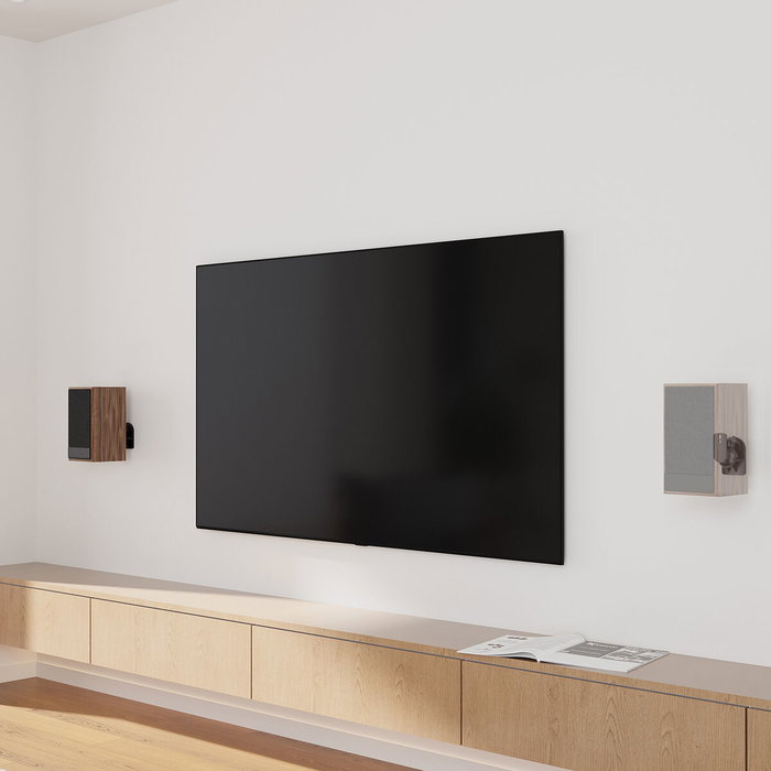Aisens Soporte Universal de Pared Giratorio e Inclinable para Altavoces SPK06U-423, Negro