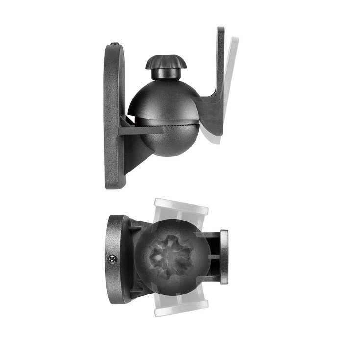 Aisens Soporte Universal de Pared Giratorio e Inclinable para Altavoces SPK06U-423, Negro
