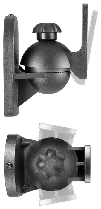 Aisens Soporte Universal de Pared Giratorio e Inclinable para Altavoces SPK06U-423, Negro