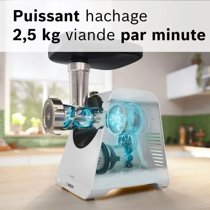 Picadora bosch mfws420w meat mincer, power 1900 w, white