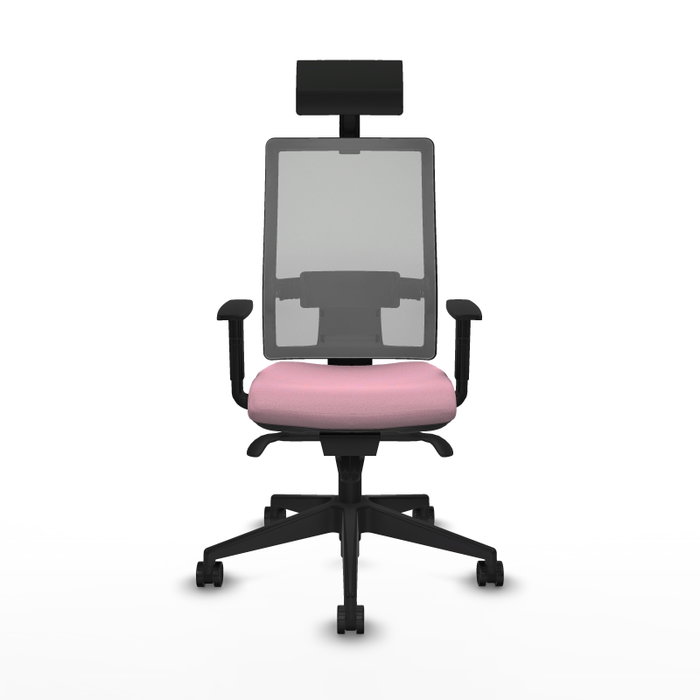 PIQUERAS Y CRESPO Silla de oficina Horna Rosa y Gris con Mecanismo Sincro PIQUERAS Y CRESPO Silla de oficina Horna Rosa y Gris con Mecanismo Sincro