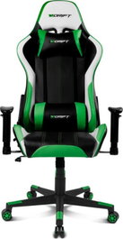 Drift Silla Gaming DR175 Universal, Asiento Acolchado, Reposabrazos Ajustables 2D, Respaldo Reclinable, Cojines Lumbar y Cervical, Negro/Verde/Blanco