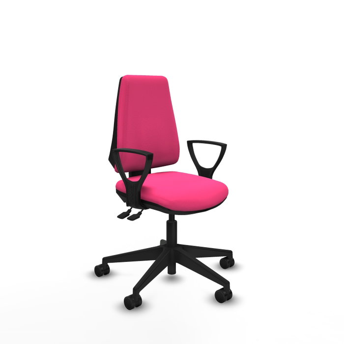 PIQUERAS Y CRESPO Silla de oficina Elche, Similpiel Rosa, Mecanismo Asincro, Brazos Fijos PIQUERAS Y CRESPO Silla de oficina Elche, Similpiel Rosa, Mecanismo Asincro, Brazos Fijos