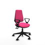 PIQUERAS Y CRESPO Silla de oficina Elche, Similpiel Rosa, Mecanismo Asincro, Brazos Fijos