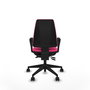 PIQUERAS Y CRESPO Silla de oficina Elche, Similpiel Rosa, Mecanismo Asincro, Brazos Fijos
