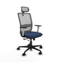PIQUERAS Y CRESPO Silla de oficina Haches con mecanismo Sincro/Traslack Azul marino y Gris