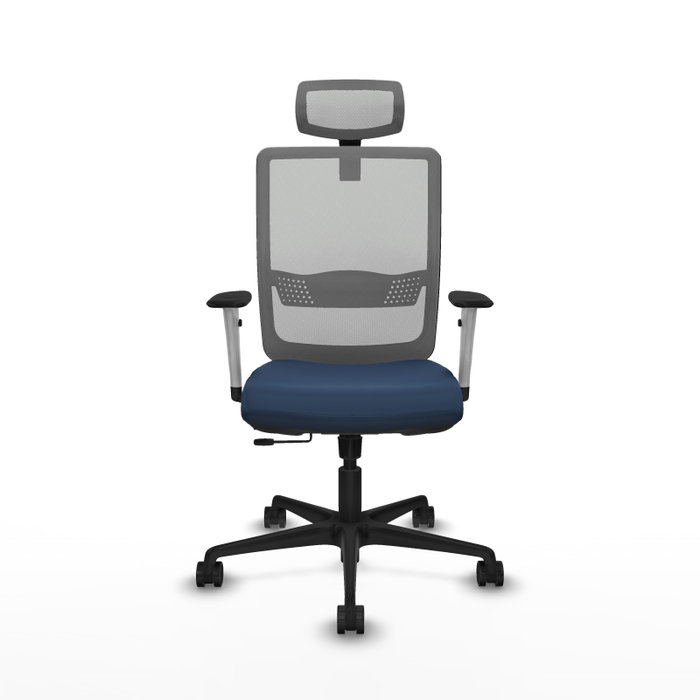 PIQUERAS Y CRESPO Silla de oficina Haches con mecanismo Sincro/Traslack Azul marino y Gris PIQUERAS Y CRESPO Silla de oficina Haches con mecanismo Sincro/Traslack Azul marino y Gris