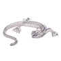 Figura Lagarto Plata Metal 14 X 11 X 2,50 cm (Set de 2)