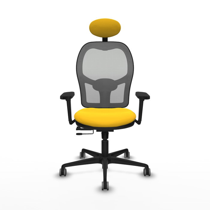 PIQUERAS Y CRESPO Silla de oficina Jorquera con mecanismo Sincro/Traslack Amarillo y Gris PIQUERAS Y CRESPO Silla de oficina Jorquera con mecanismo Sincro/Traslack Amarillo y Gris