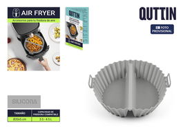 Quttin Base Silicona Airfryer con Separador 20 cm (24 Unidades)