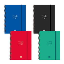 Agenda Escolar (2026-27) Finocam Catalan Espir Espiral Tapa Pp S/V Apais. E10 155X212 Con Goma Assortiment Pack De 8