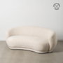 Sofá Beige Tejido Salón 191 X 93 X 75 cm