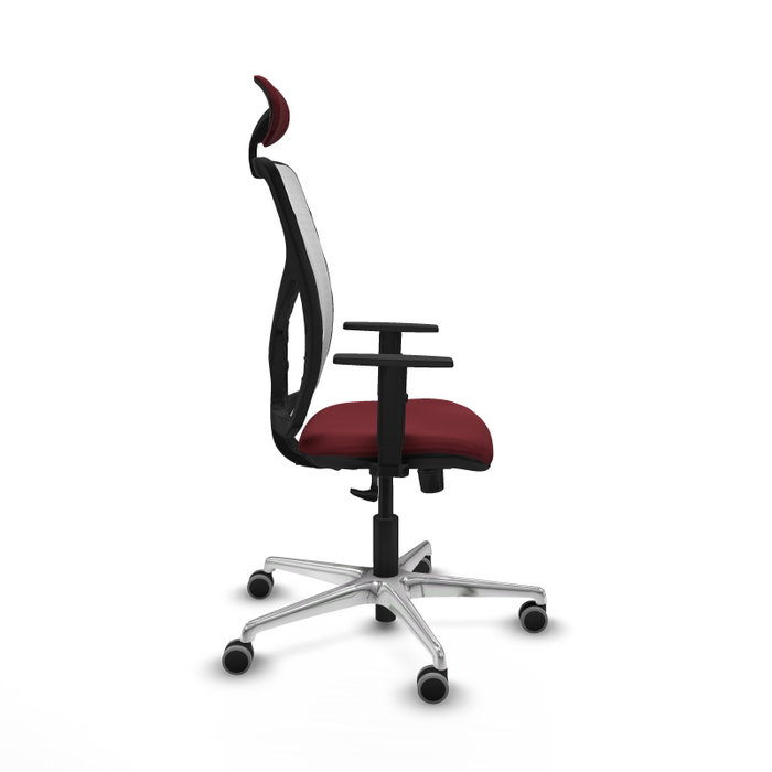 PIQUERAS Y CRESPO Silla de oficina Motilla con mecanismo Sincro, Granate y Blanco PIQUERAS Y CRESPO Silla de oficina Motilla con mecanismo Sincro, Granate y Blanco