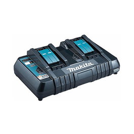 Makita DC18RD Cargador Rápido Doble para Baterías de Ión de Litio 1.5Ah-5Ah - Negro