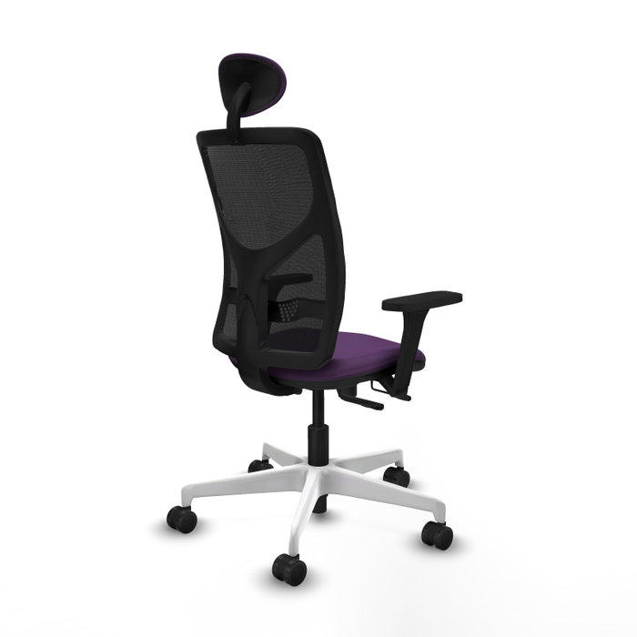 PIQUERAS Y CRESPO Silla de oficina Motilla con mecanismo Sincro/Traslack, Morado y Negro