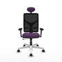 PIQUERAS Y CRESPO Silla de oficina Motilla con mecanismo Sincro/Traslack, Morado y Negro