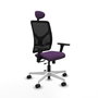 PIQUERAS Y CRESPO Silla de oficina Motilla con mecanismo Sincro/Traslack, Morado y Negro