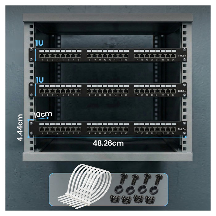 Extralink Patchpanel CAT5E STP V2 24 Puertos EX.9823 Extralink Patchpanel CAT5E STP V2 24 Puertos EX.9823