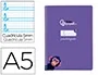 Liderpapel Cuaderno Espiral A5 Tapa Blanda 40 Hojas 75gr Cuadro Pautado 5mm Color Lila