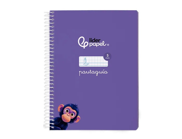Liderpapel Cuaderno Espiral A5 Tapa Blanda 40 Hojas 75gr Cuadro Pautado 5mm Color Lila