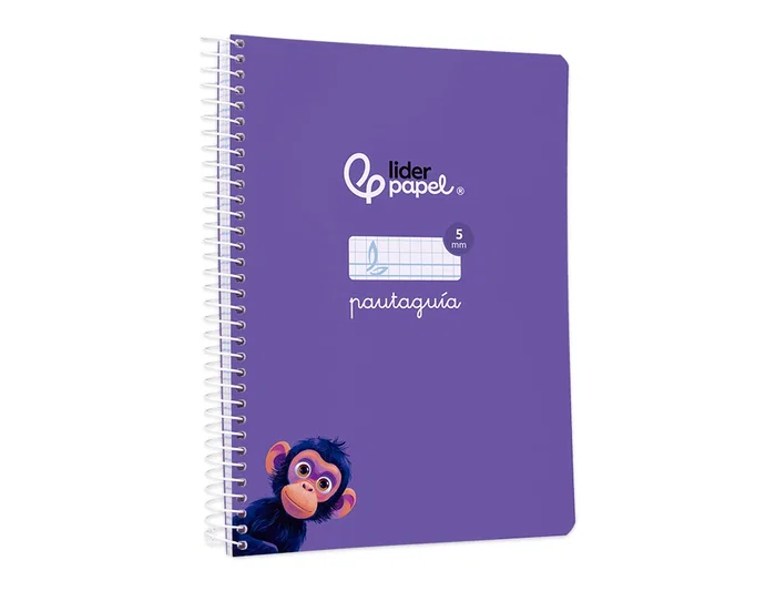 Liderpapel Cuaderno Espiral A5 Tapa Blanda 40 Hojas 75gr Cuadro Pautado 5mm Color Lila