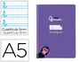 Liderpapel Cuaderno Espiral A5 Tapa Blanda 40 Hojas 75gr Cuadro Pautado 5mm Color Lila