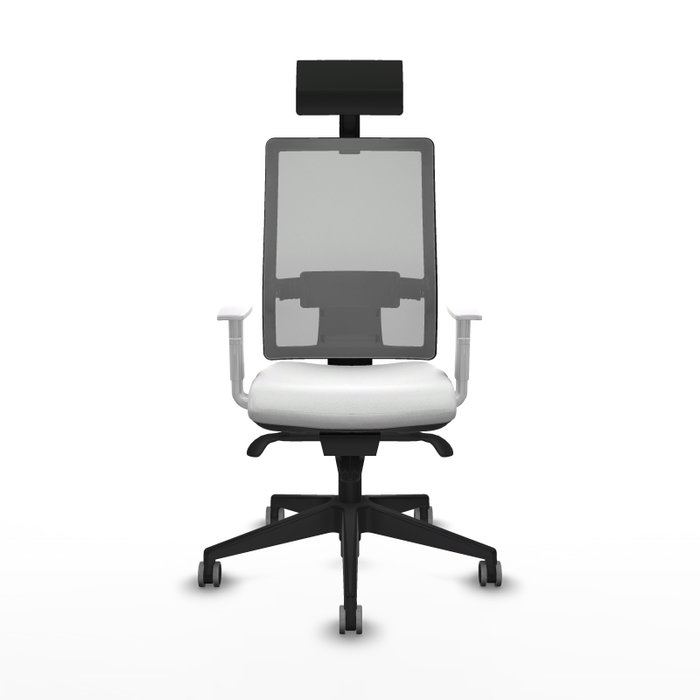 PIQUERAS Y CRESPO Silla de oficina Horna con mecanismo Sincro, Blanco y Gris PIQUERAS Y CRESPO Silla de oficina Horna con mecanismo Sincro, Blanco y Gris